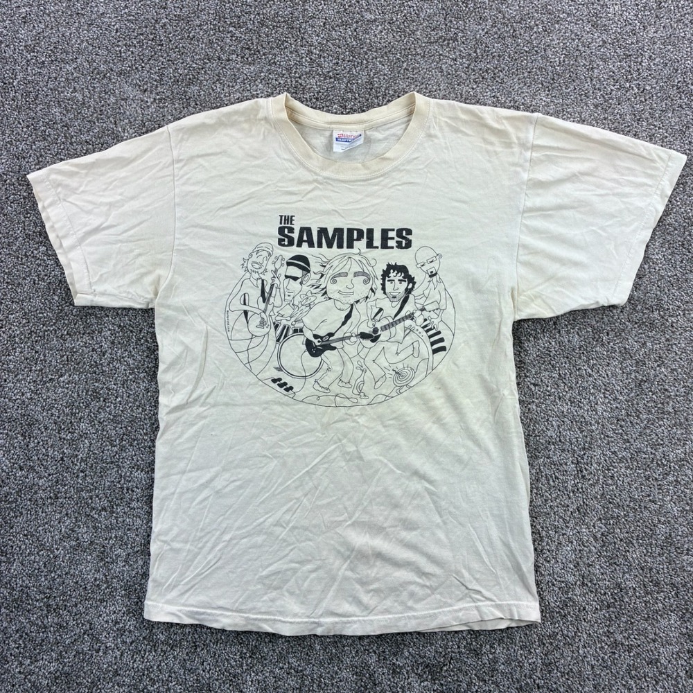 Vintage Y2K The Samples Band Shirt Mens Large White Fall Tour 2004 Reggae Rock